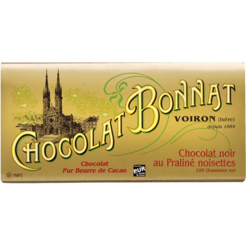Chocolat Bonnat Noir au praliné noisette