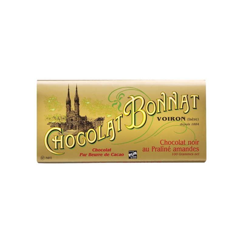 Chocolat Bonnat Noir au praliné amandes