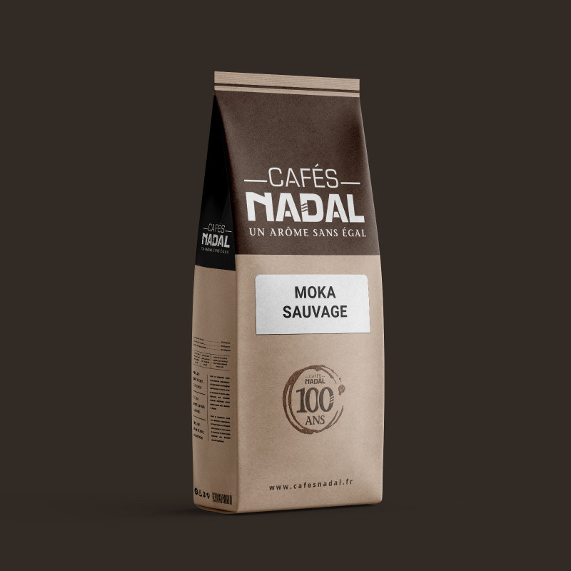 Café en grains Moka Sauvage